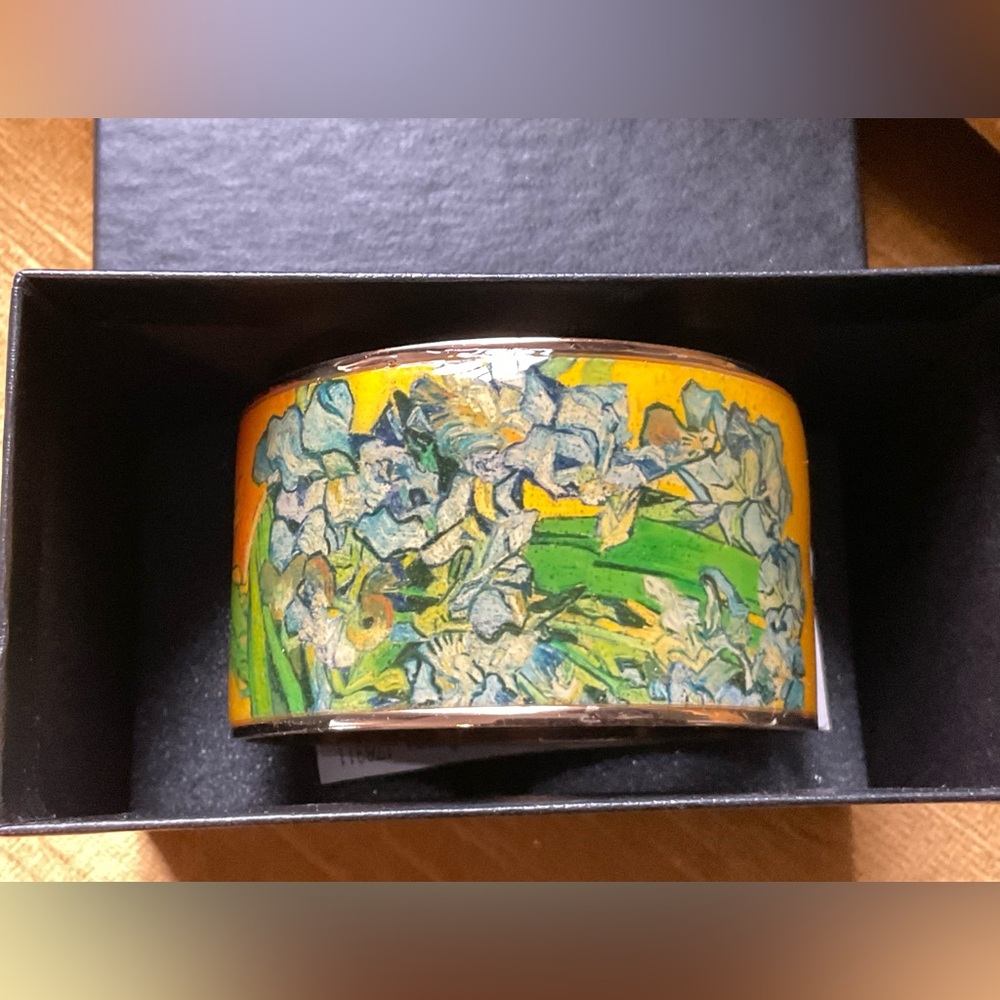 Erwin Pearl 22K Goldplated Van Gogh Patterned Cuff Bracelet